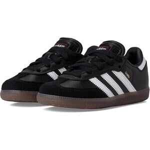 NWT adidas Unisex Little Kid Samba Indoor Sneaker, Black/White/Gum-Size 3.5